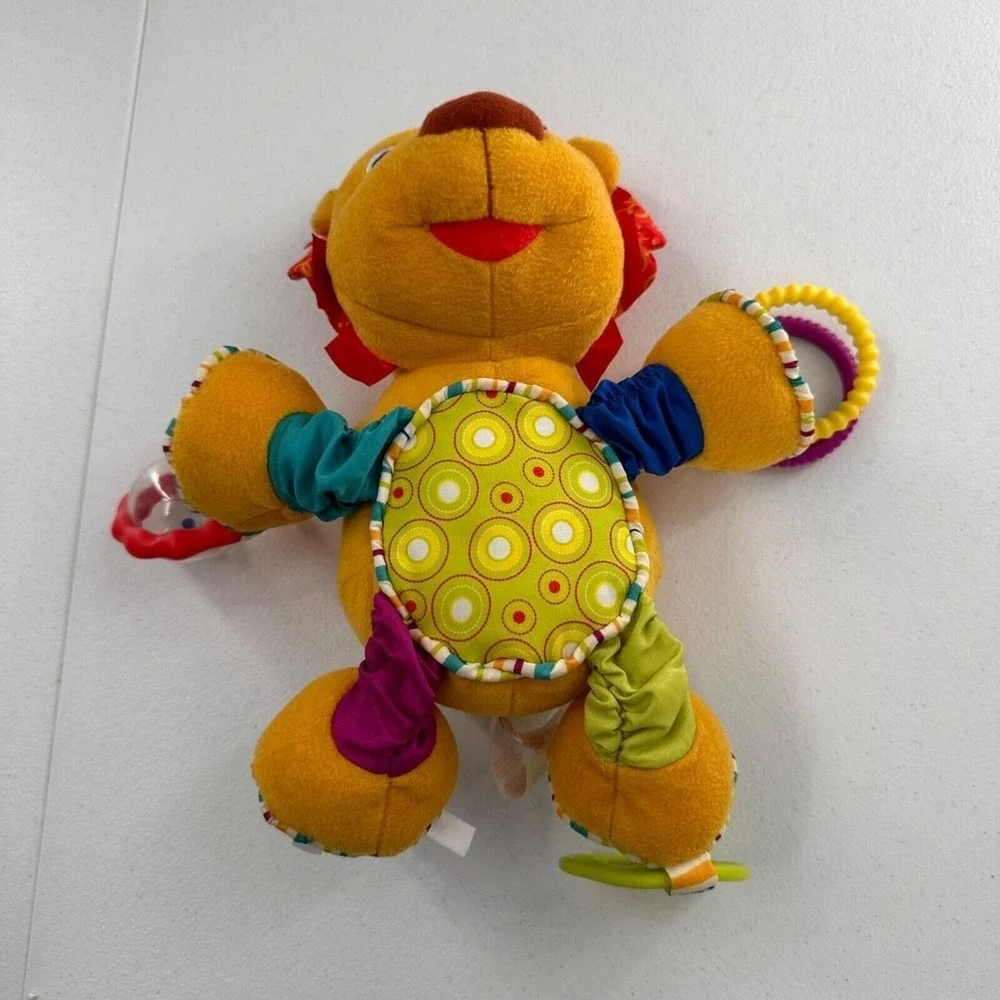 Bright Starts Lion Plush Baby Toy Activity Textured Rattle Baby
